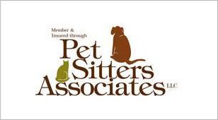 A logo for pet sitters associates
